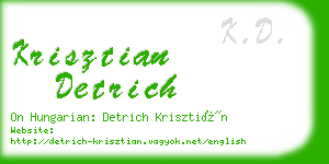 krisztian detrich business card